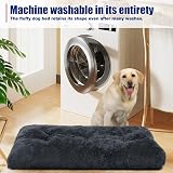 KSIIA Calming Dog Crate Bed Large 90x60cm Fluffy Washable Mattress Grey view 8