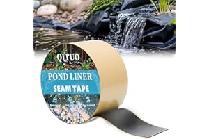 QITUO Pond Liner Seam Tape, 3" x 30' Double Sided Butyl Pond Liner Tape, Waterproof Seam Tape for EPDM Pond Liner, Self Adhesive Patch Repair Tape for Outdoor Garden Ponds and Fish Ponds (1pcs)