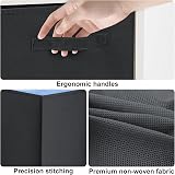 Amazing Tour 8 Pcs Cube Storage Boxes 27x27x27 Foldable Fabric Dark Gray view 5