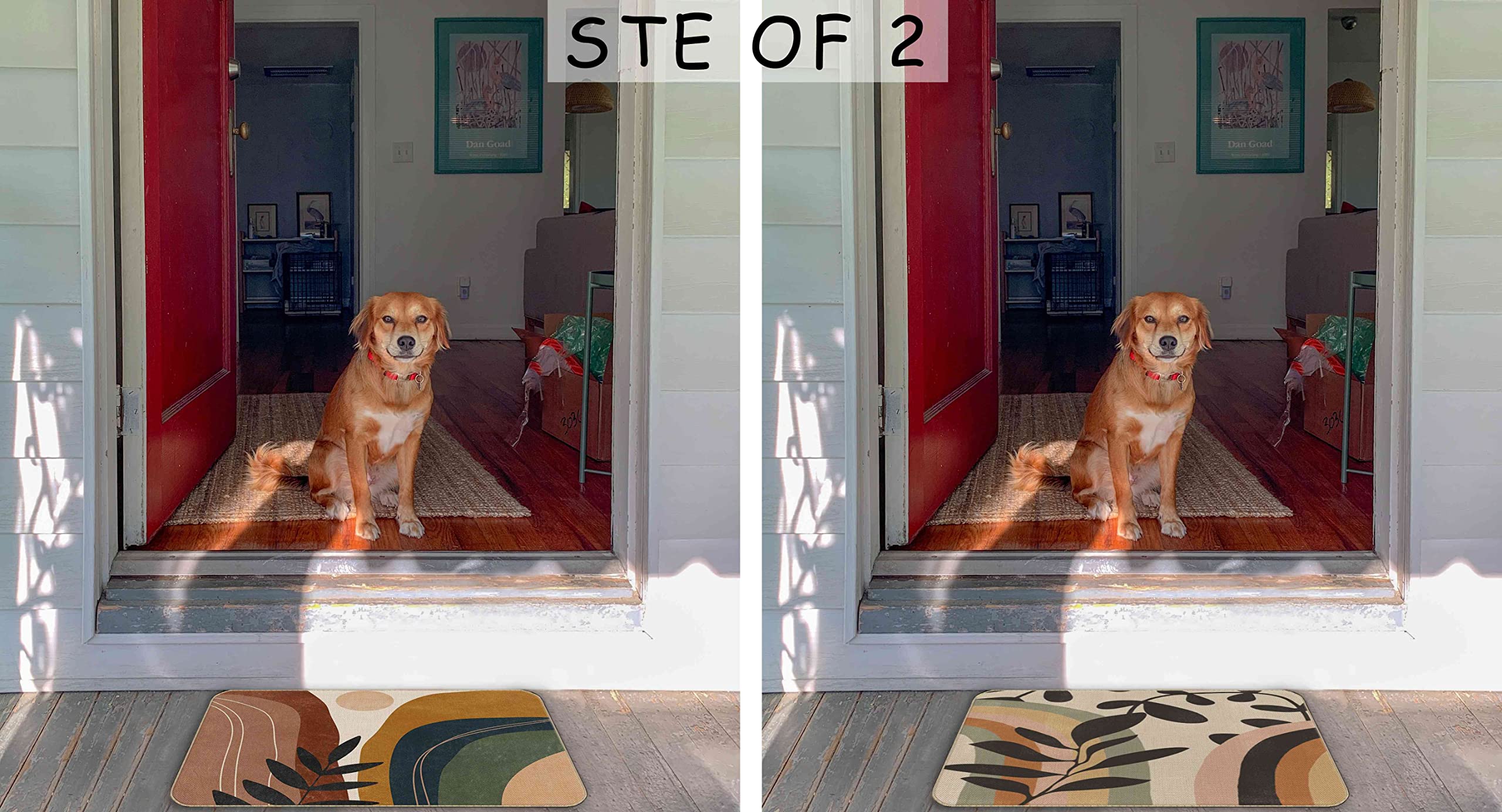 Nogrit Bohemian Doormat, 30 x 17 Inch, Set of 2, Non-Slip, Indoor-Outdoor, Handmade Doormat - Image 4