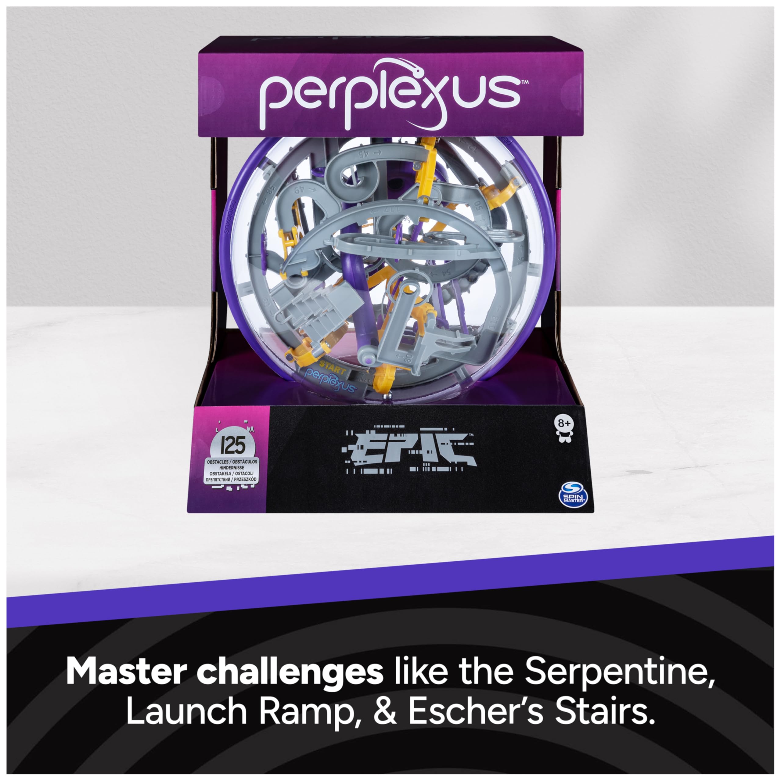 Perplexus, Epic 3D Gravity Maze Game Brain Teaser Fidget Toy Puzzle Ball, for Kids & Adults Ages 10 and up