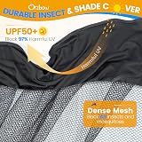 Orzbow Universal Mosquito Net for Pram Breathable Sun Shade UPF 50+ Black view 2