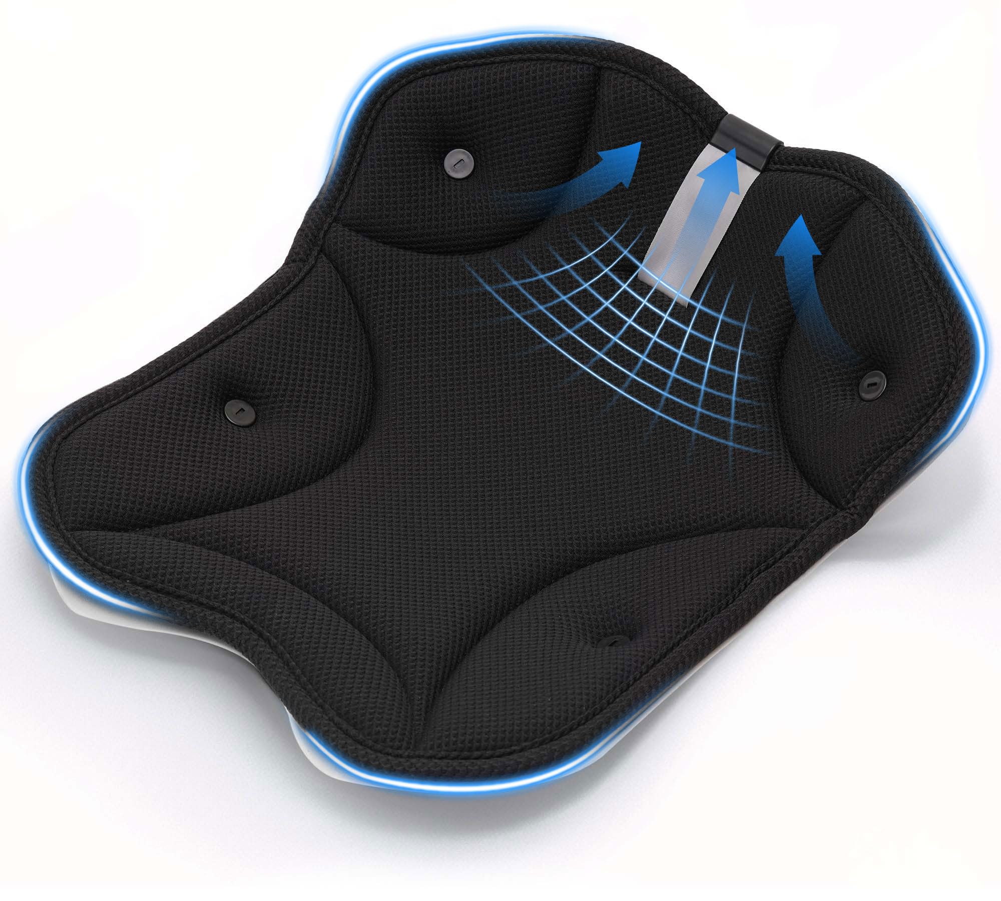 Photo 1 of Ergonomic Office Seat Cushion, Long Sitting Tailbone Support Cushion, Suit for Office, Study, and Other Sedentary People, Relieves Spinal and Sciatica Stress, Chair Cushion, 110 - 220 LB.(Black)
