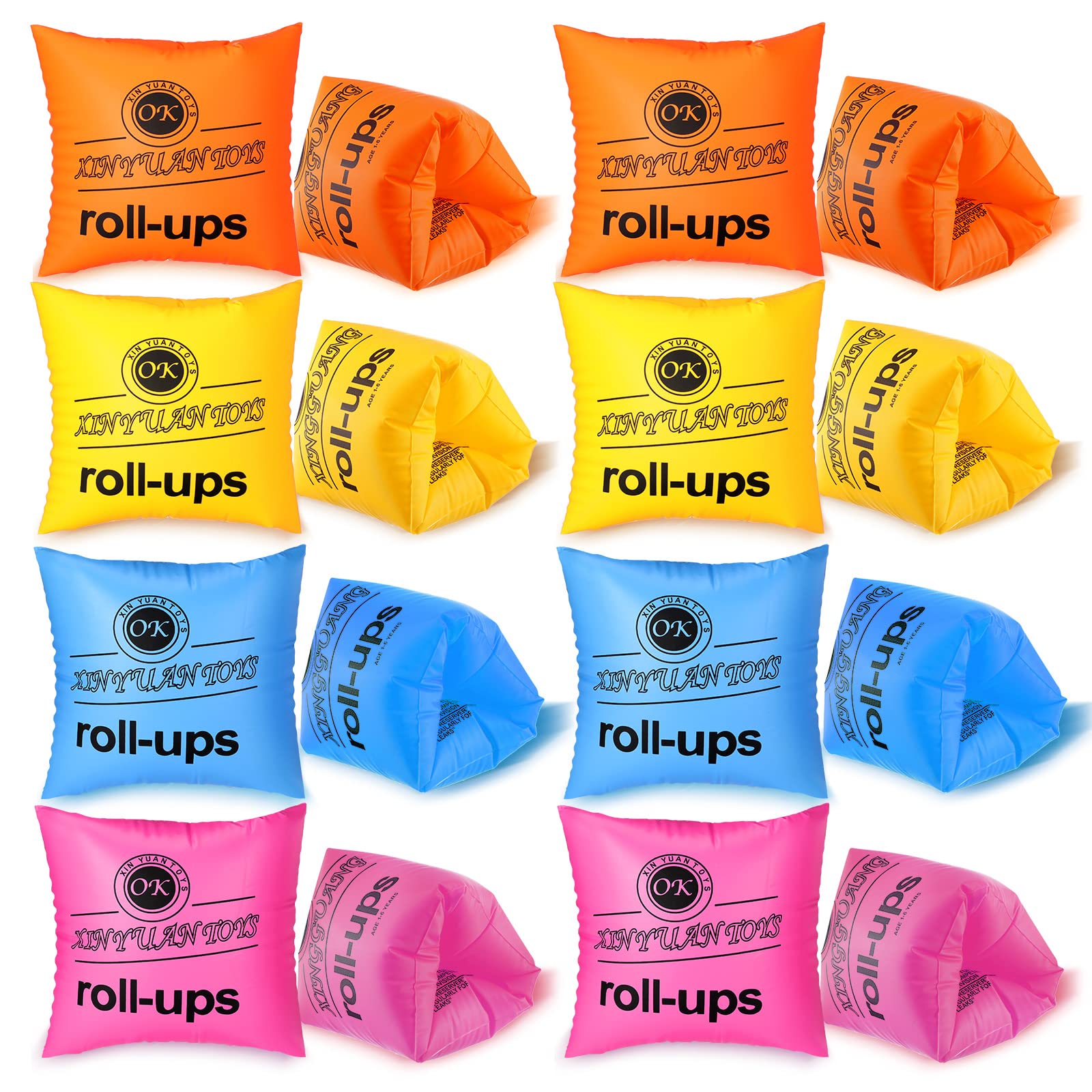 Photo 1 of 20 Pieces Swimming Arm Float Rings, PVC Swimming Arm Floaties Inflatable Swim Arm Bands Sleeves Swimming Rings Tube Armlets for Teens and Adults, 4 Colors