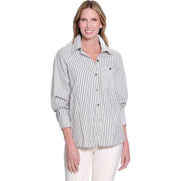 Chemise Femme CHARTER CLUB Taille 16 Bleu Clair - Col, Manches Longues, Coton, Occasion Très Bon état