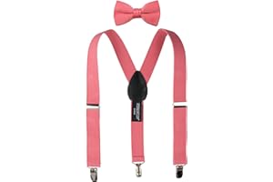 Spring Notion Boys' Suspenders and Solid Color Bowtie Set