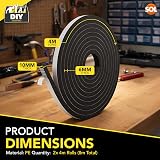 SOL 2pk Draught Excluder Tape 4m x 10mm Self Adhesive Door Window Seal view 2