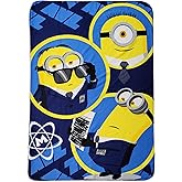 Royal Boys Girls Cozy Fleece Throw Blanket with Extra Soft Fun Design (Minion 2)