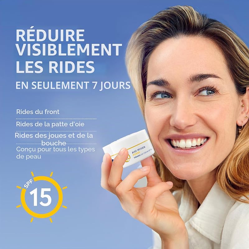 Q10 Power SPF15 Crème de jour raffermissante, hydratante anti-âge + créatine & Q10 pour femme Réduit l'apparence des rides et des ridules - 50 ml, (lot de 1)