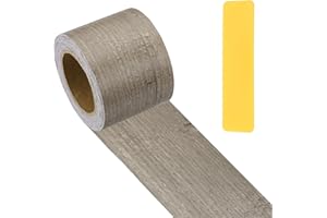 PATIKIL Wood Grain Repair Tape 5cm x 33ft, Self Adhesive Realistic Textured Repair Patch Peel and Stick Wood Tape with Scrape