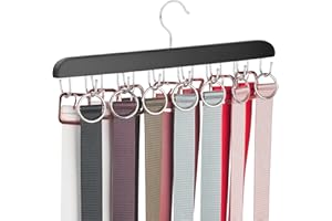 Hoomast Belt Hanger Belt Organizer Tie Rack Tank Top Bra Hanger Tie Hanger Bra Organizer for Closet with 14 Hooks,Upgraded 36