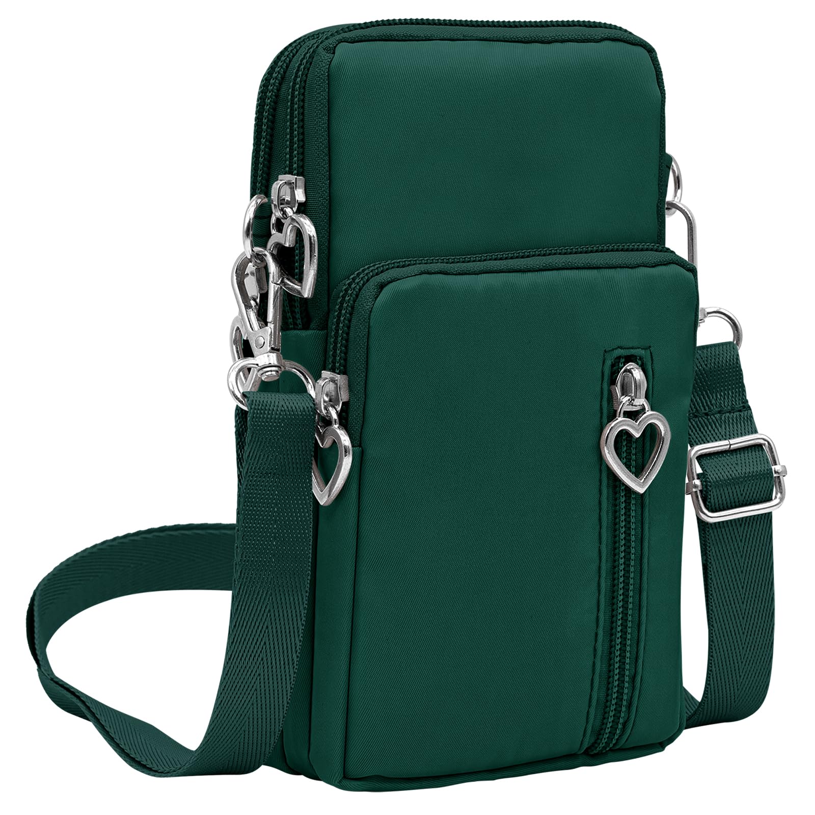 BIAOTIE Small Crossbody Bags for Women Travel Pouch Shoulder Bag Cell Phone Purse with Adjustable Strap (Green)