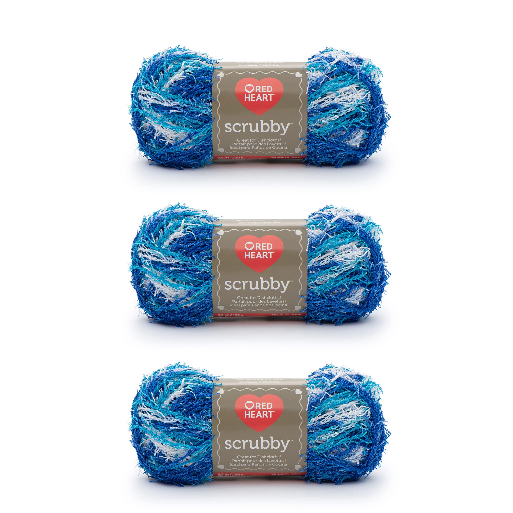 Red Heart Scrubby Yarn, 3 Pack, Waves 3 Count — image 1