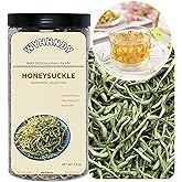 Dried Honeysuckle Tea (160g/5.6oz) | Sealed Jar | Easy to Store | 100% Natural | Honeysuckle Buds | Traditional Dried Flower Tea for Leisure Drinks.金银花 金银花茶