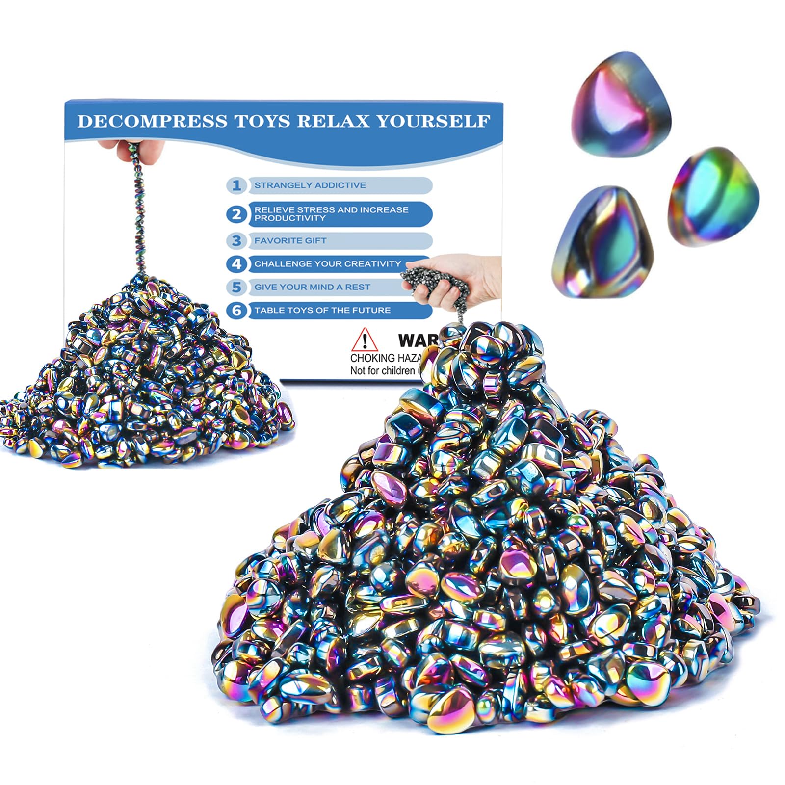 Photo 1 of 550pcs Desk Fidget Toys for Adults,Stress & Anxiety Relief, Sensory Fidget Toys for Office, ADHD, Autism,Ideal Gift (Colorful)