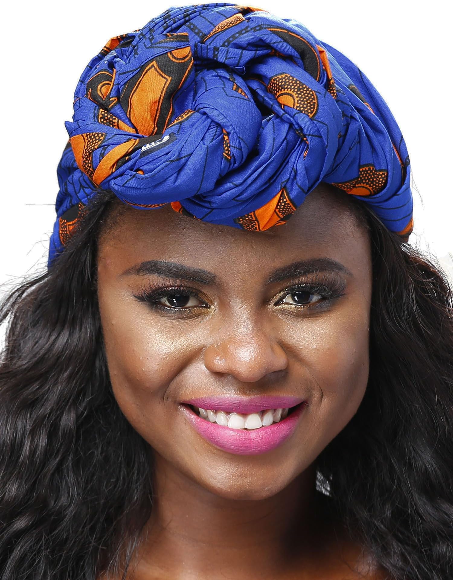 SHENBOLENAfrican Traditional Wax Print Head wrap Headwrap Scarf Tie,One Size