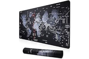 Cmhoo XXL Professional Large Mouse Pad & Computer Game Mouse Mat (35.4x15.7x0.1IN, Map) (90 * 40 Map)