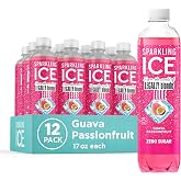 Sparkling Ice, Elle Woods-Inspired Guava Passionfruit Sparkling Water, Zero Sugar Flavored Water, with Vitamins and Antioxidants, Low Calorie Beverage, 17 fl oz Bottles (Pack of 12)
