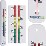 Thermometer World 215mm Colour Coded Room Thermometer UK Made view 2
