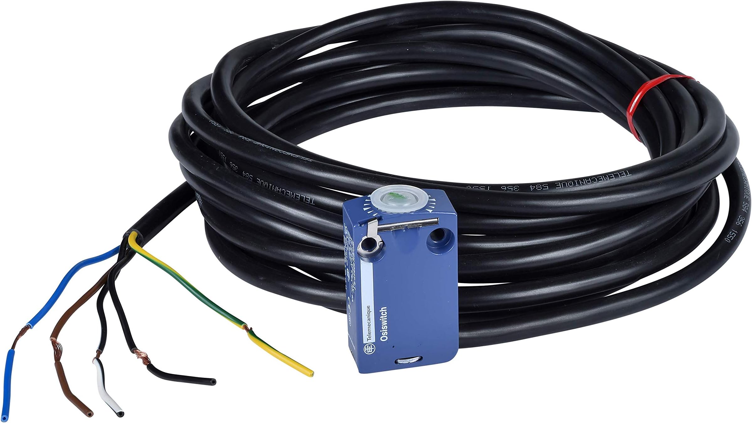 Telemecanique OsiSense XC - Fixed Limit Switch Body with 2 m Cable, Double Pole, Metal, 1NC + 1NO, ZCMD21L2