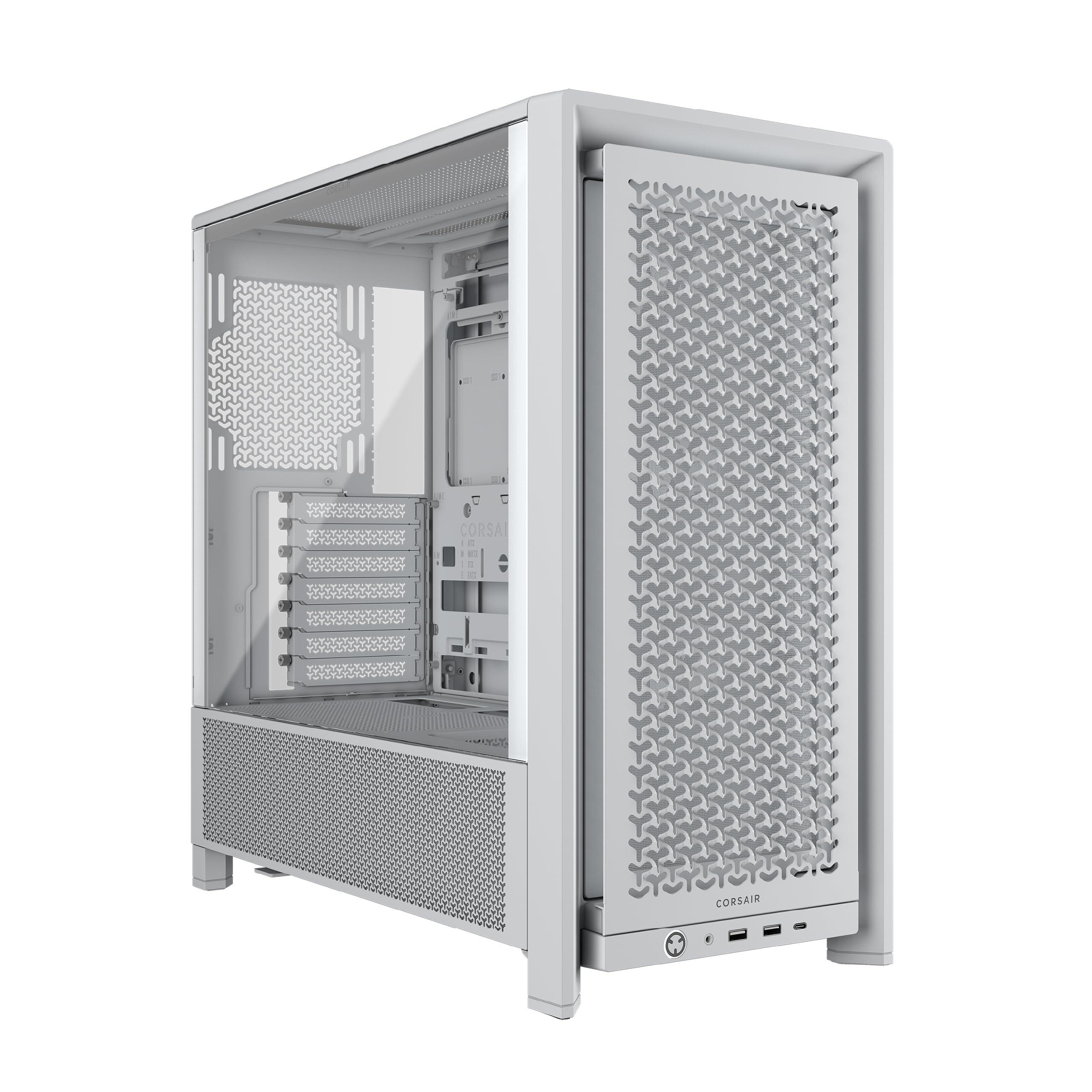 CORSAIR Frame 4000D RS Modulares Mid-Tower-PC-Gehäuse mit Hohem Luftstrom – 3X RS-Lüfter – InfiniRail-Lüfterhalterungssystem – ASUS BTF, MSI Project Zero und Gigabyte Project Stealth – Weiß