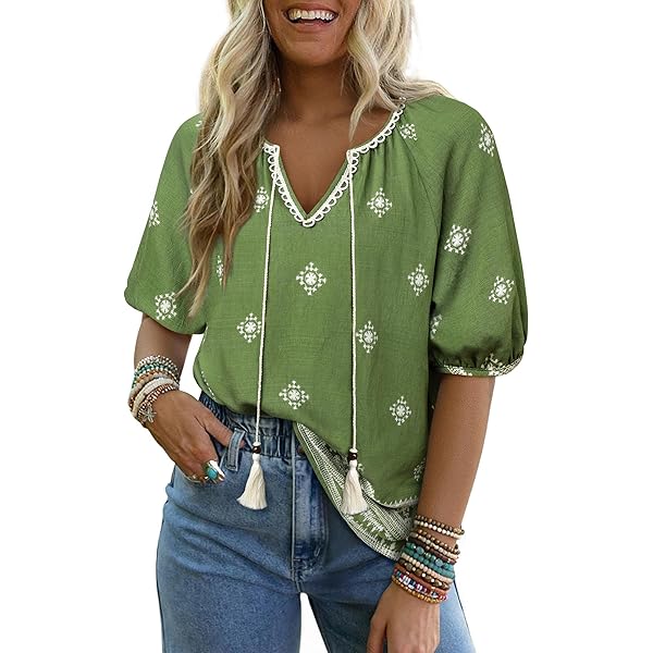 Ktilg Womens V Neck T Shirts 3/4 Sleeve DENGDENG Womens 3/4 Sleeve