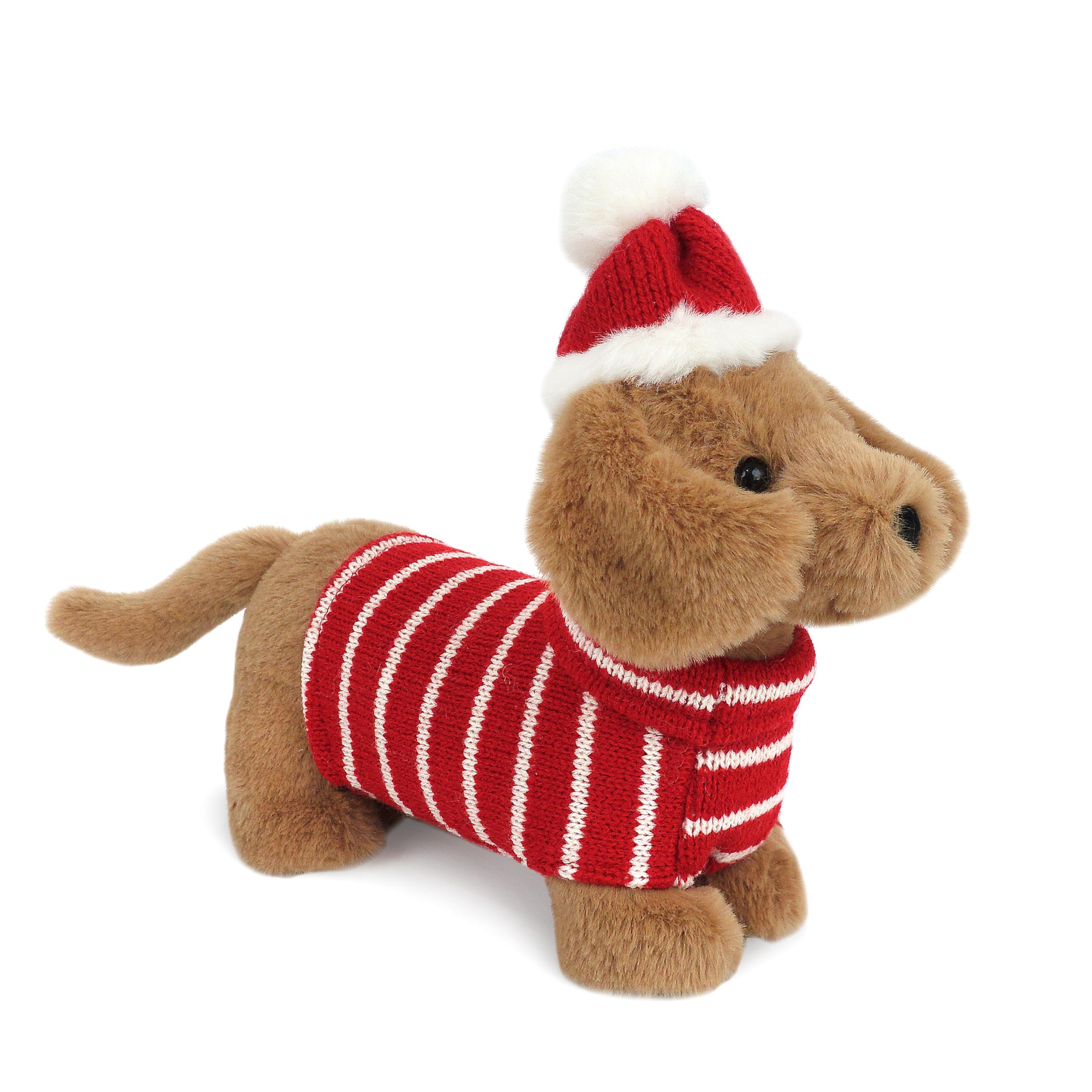 MON AMI Holiday Dachshund 9x7-Inch Stuffed Animal for Boys & Girls | Soft Dog Plush Toy | Holiday Playtime Companion | Seasonal Décor | Gift for All Ages