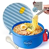 AI LOVE PEACE Ramen Bowl, 40 oz Microwaveable
