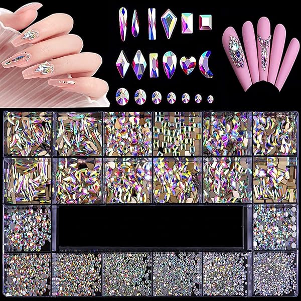Verre Écrasé Décoratif 2-4 Mm - 4 Couleurs (Champagne, Argent, Rose, Mélange) - Pour Résine, Nail Art, DIY