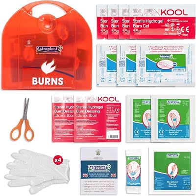 Astroplast First Aid Burns Dispenser Compact Red Piccolo Box Kit