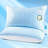 QUTOOL King Size Cooling Firm Shredded Memory Foam Pillows Set of 2 | Adjustable Bed Pillows for Hot Sleepers and Side Back Stomach Sleepers, Washable Cover, CertiPUR-US Certified