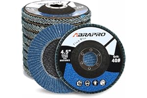 ABRAPRO ABARPRO Flap Discs, 4-1/2-inch, Arbor Size 7/8-inch, T29 Zirconia Abrasive Grinding Wheel and Flap Sanding Disc, 40 Grit(10 Pack)