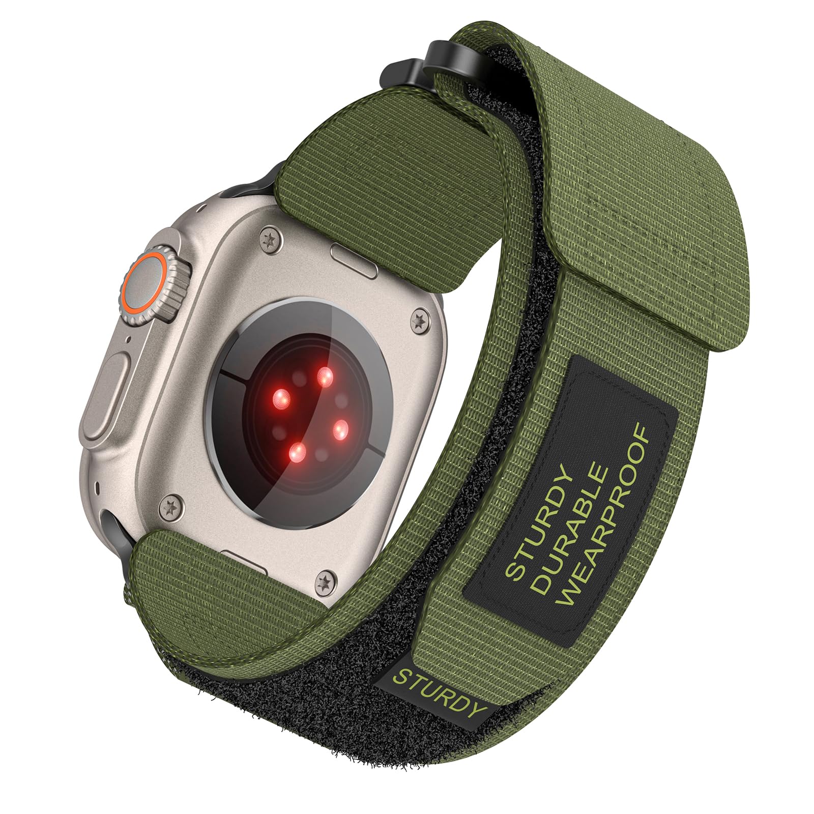 SumRioo Strap 49mm 46mm 45mm 44mm 42mm(Series 3 2 1) Compatible with Apple Watch Strap, Braided Nylon Sport Band, Hook & Loop Design for iWatch Ultra/Ultra2, Series 10 9 8 7 6 5 4 3 2 1 SE2 SE, Green