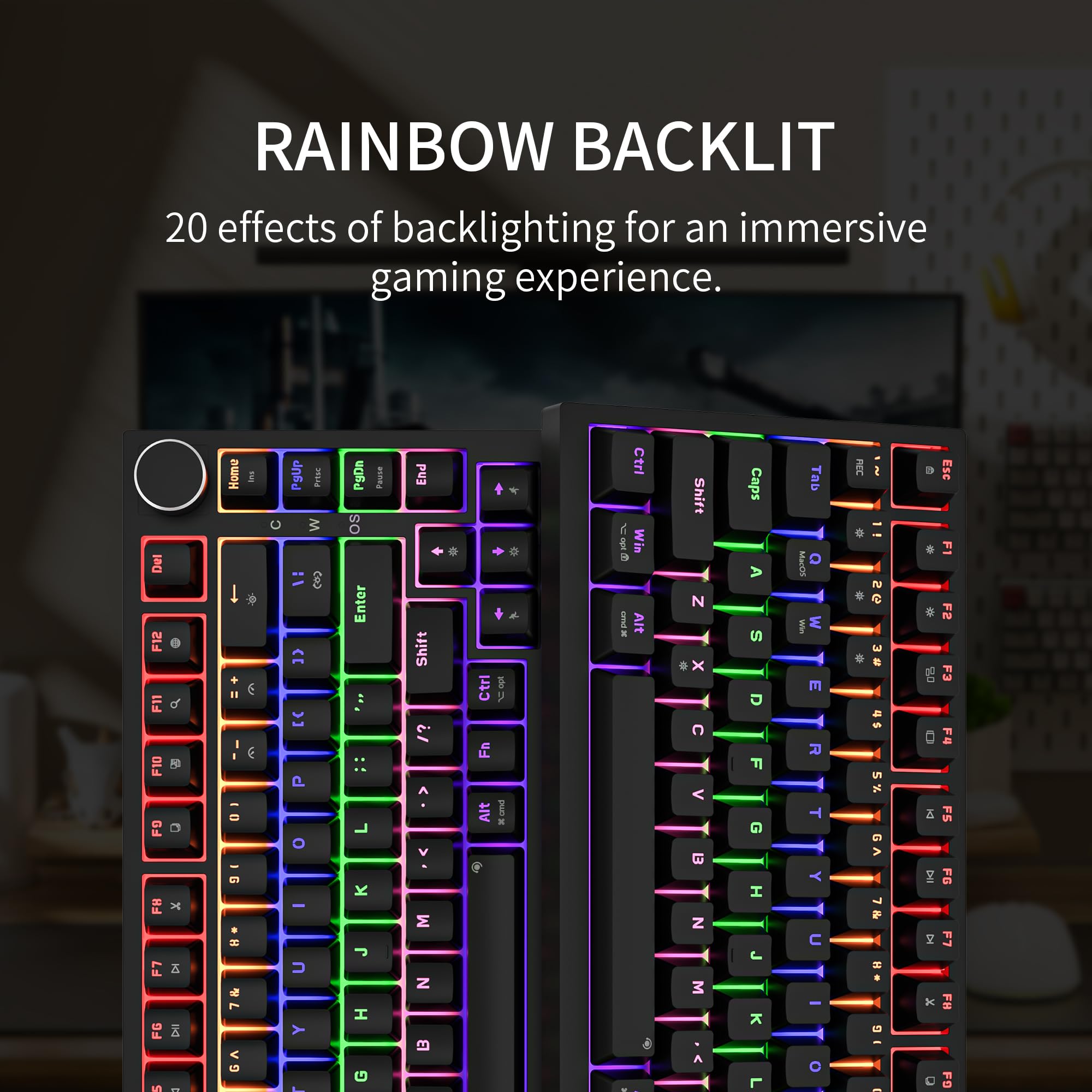 Newmen Gm326 Mechanical Gaming Keyboard - 75% Compact Layout With Rgb Backlighting