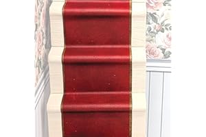 Self-Adhesive Carpet with Real Textile Structure for Dollhouses Scale 1:12 (Red Carpet)