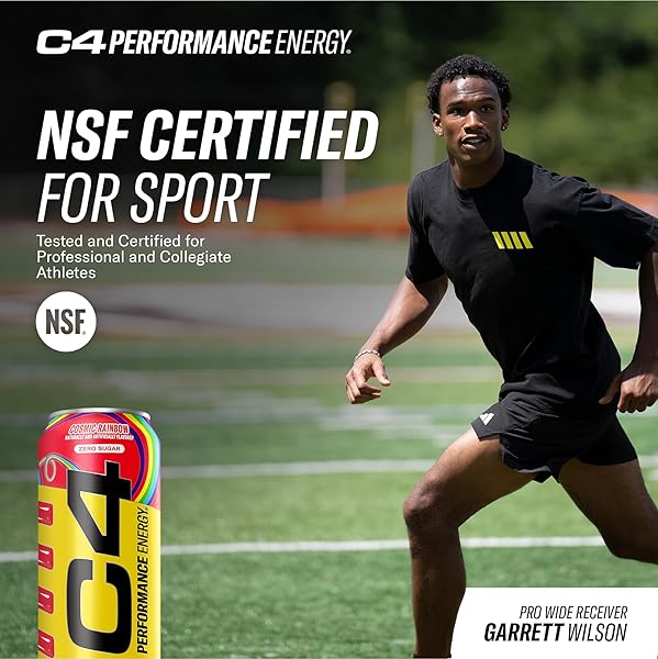 C4 PERFORMANCE ENERGY DRINK COSMIC RAINBOW, ZERO SUGAR CARBONATED PREWORKOUT ENERGY, 200MG CAFFEINE WITH BETA ALANINE, 16 FL OZ (12 PACK), PACKAGING MAY VARY