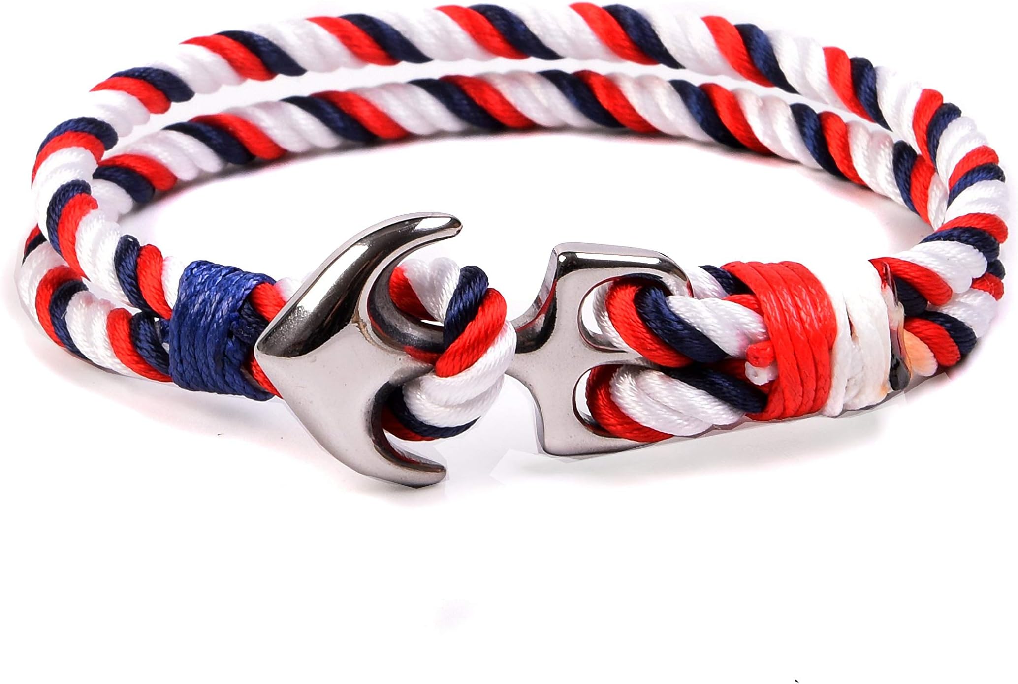 RIVERTREE Nautical Rope Bracelet Men and Women Anchor Bracelet Braided Nylon Cord Wristbands