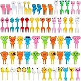 65 Pieces Animal Food Picks for Lunchbox, Mini Fun Fruit Picks for Lunch Accessories, Lunch Picks for Bento Box Essentials, C