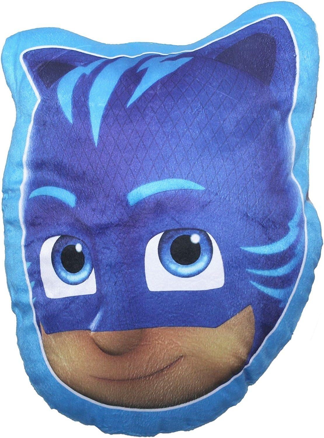 Official PJ Masks Character Owlette Catboy Gekko Kids Childrens Soft Cushion Room Decor (Blue)