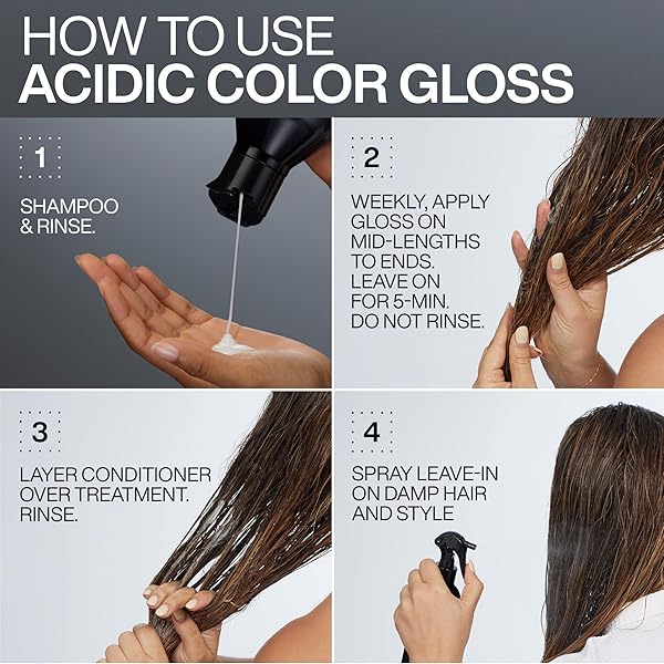 REDKEN ACIDIC COLOR GLOSS SULFATE-FREE SHAMPOO – PROTECTS VIBRANCY, SALON-GRADE HAIR SHINE, FOR COLOR-TREATED HAIR, 10.1 FL OZ