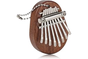 MOTZU Mini Kalimba, 8 Keys Finger Thumb Piano, Portable Mbira Solid Wood Finger Piano, Special Musical Instrument Gift for Kids, Adults, and Beginners