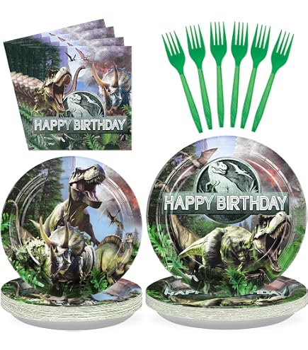 Jurassic World Dominion Dessert-Teller – 7 Zoll (ca. 18 Cm), 8 Stück Pro Packung, Robust