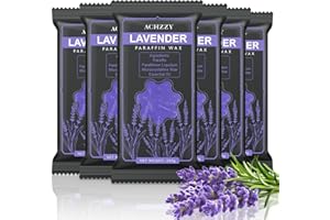 Achzzy Natural Paraffin Wax Refills 6 Pack Paraffin Blocks of Lavender Scent for Paraffin Wax Paraffin Wax for Hand and Feet,