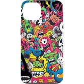 Quirky Abstract Characters Case for iPhone 13