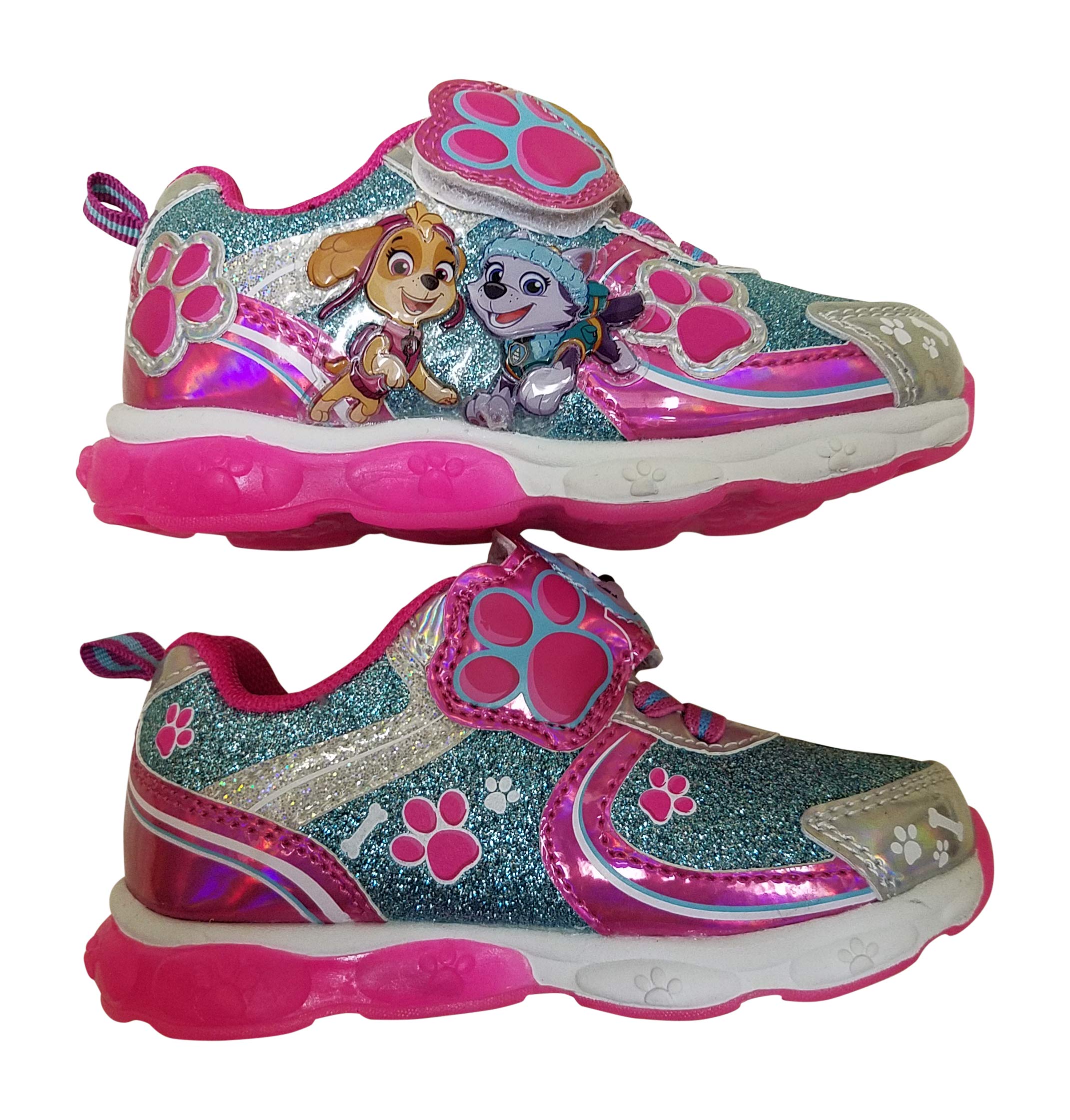 Paw Patrol Girls Light Up Sneaker Shoes With Skye Everest