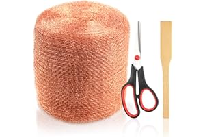 XYLANOR Copper Mesh Rodent Control, 5 in x 100 ft Proof Wire Screen Roll for Mice Rat Rodent, Bat & Snail, DIY Blocker Weep Hole Filler & Wool Mouse Trap