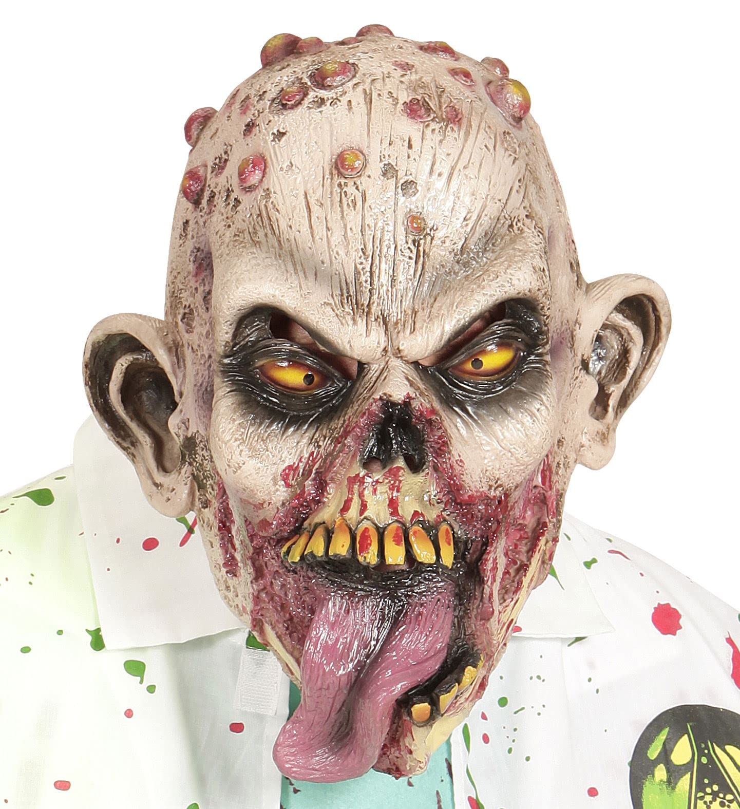 Widmann ? Mask Zombie Licker Mens, Pink, One Size, vd-wdm00510