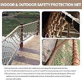 BigTree Heavy Duty Jute Rope Net 1x5m 8mm Mesh 10x10cm Safe Balcony Garden view 6