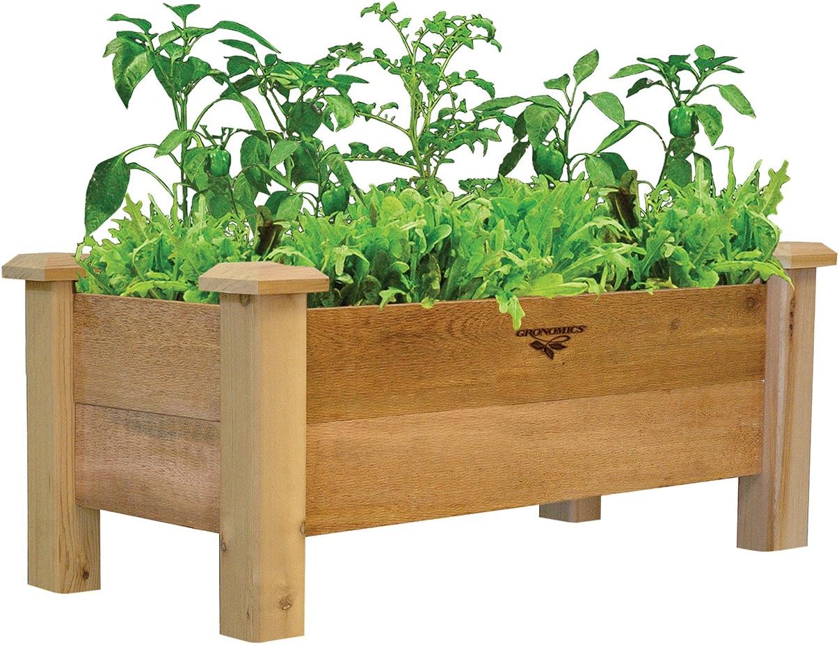 Gronomics Rustic Planter Box, 18 by 34 by 19
