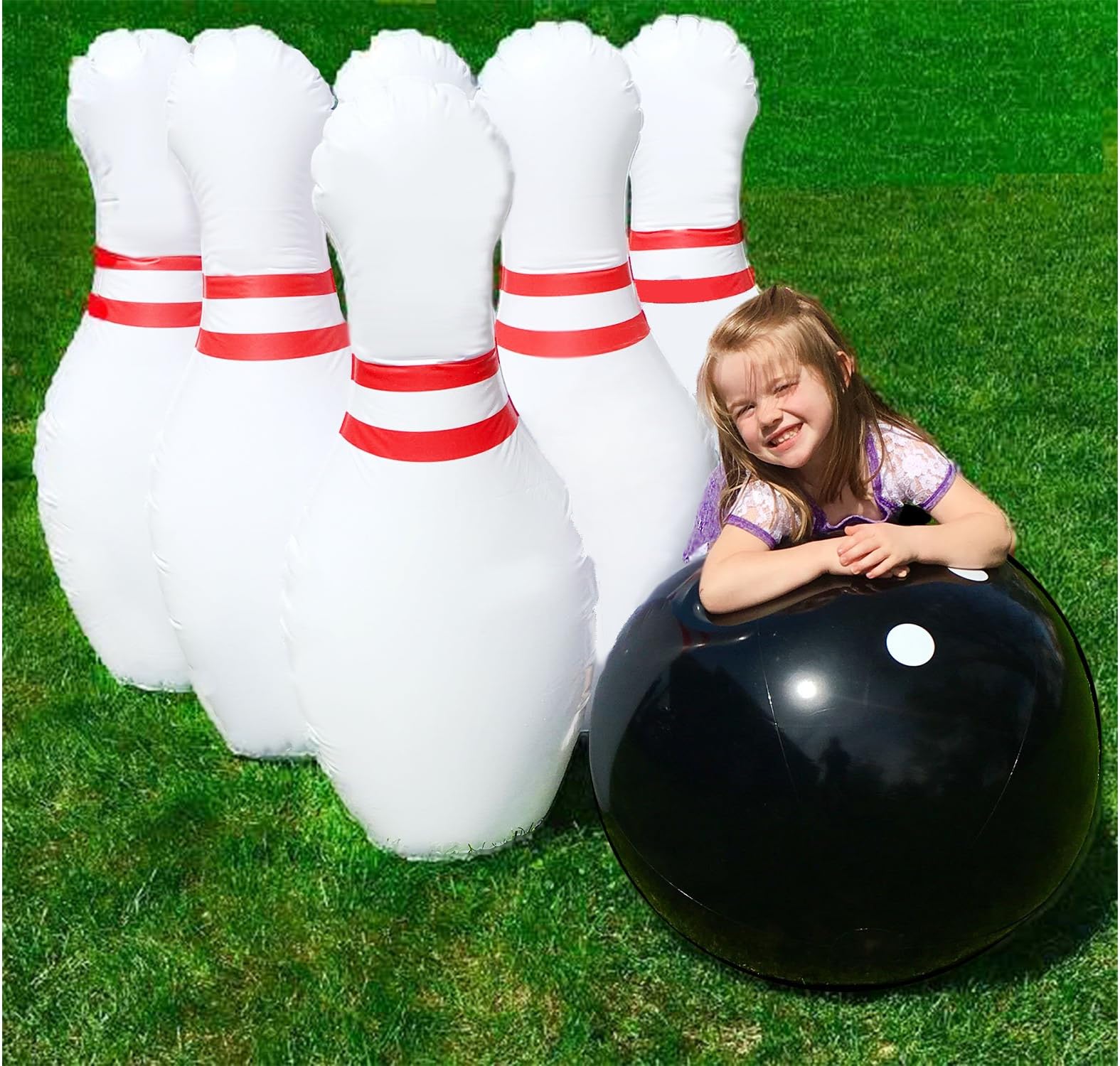 Giant Inflatable Bowling Set - 39 Pins and 23 Ball